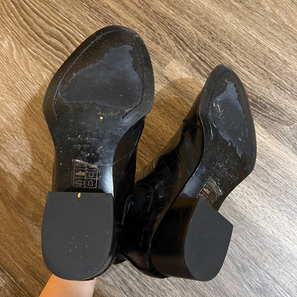 Rag & Bone Croc- embossed leather walker bootie - Picture 2 of 4